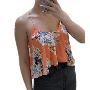 EUC Cotton Candy Floral Crop Top | Small